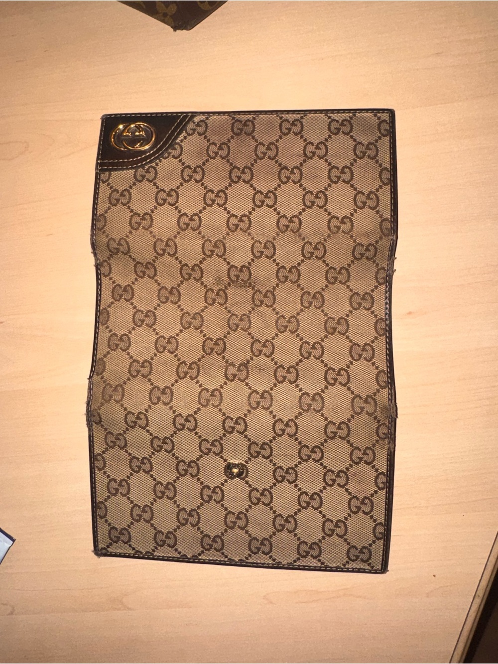 Gucci Brown GG Canvas Continental Wallet with Gold Logo - Picture 7 of 7